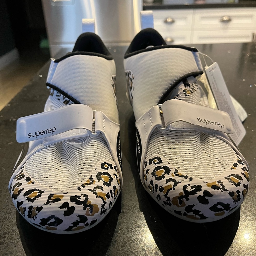 Nike SuperRep White Animal Print Cycling Shoes